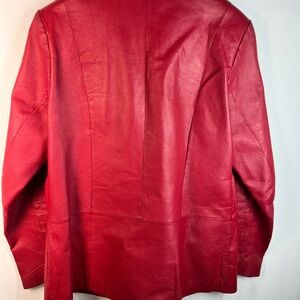 Vintage Women's Red Leather Jacket